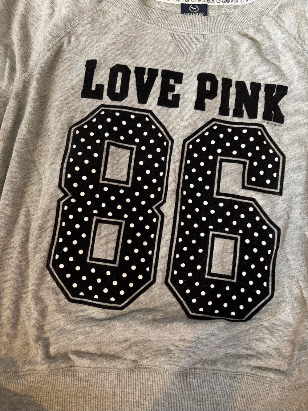 VINTAGE PINK Victoria's Secret Gray 'LOVE PINK 86' Matching Set - Picture 4 of 6